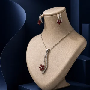گوشواره گل قرمز